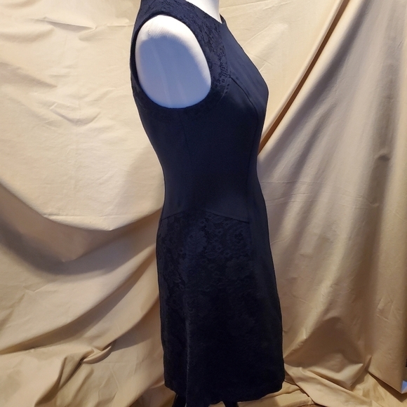 Adrianna Papell Blue Lace Overlay Dress SZ 4 - Picture 3 of 7